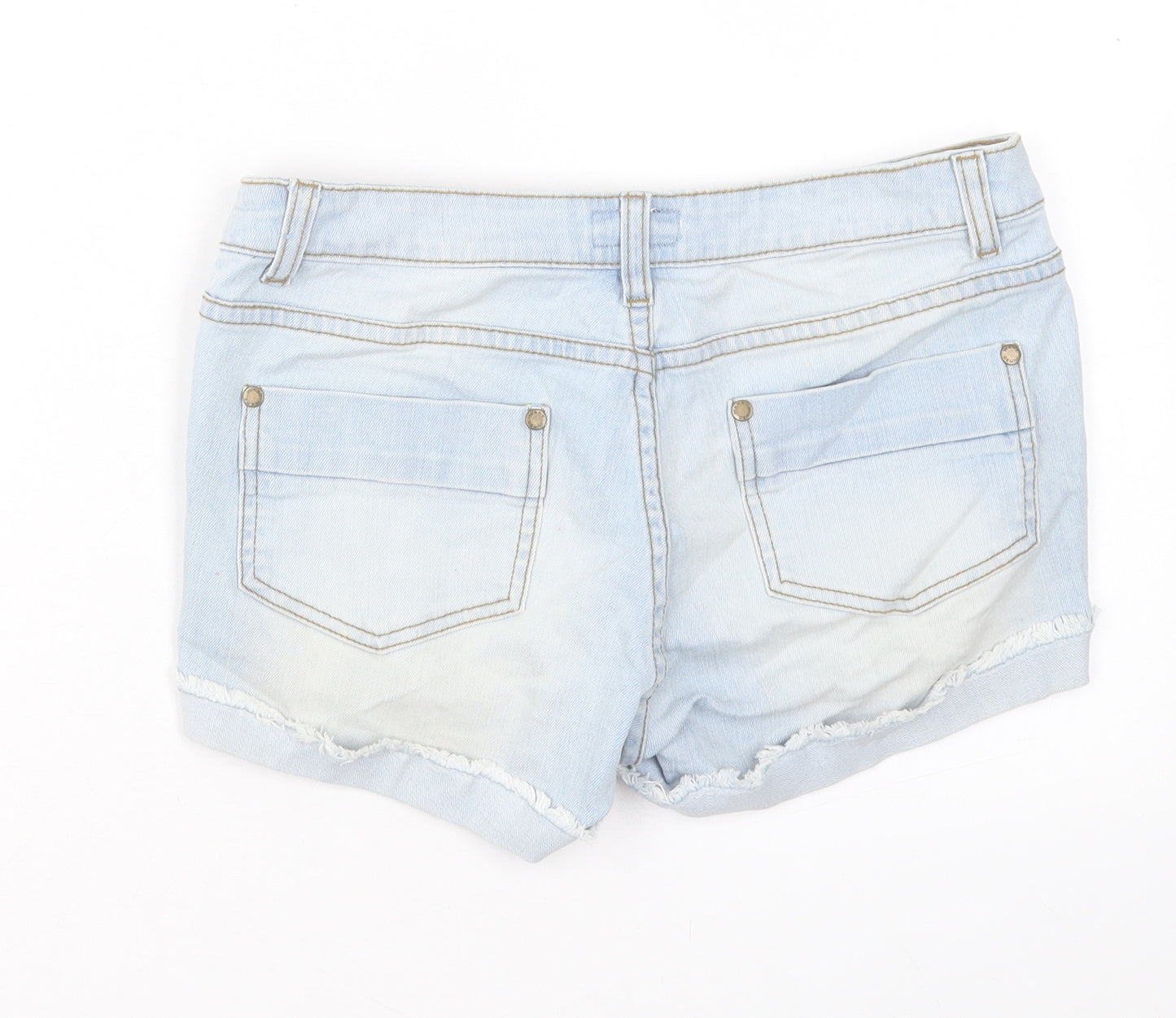 WareDenim Womens Blue Cotton Boyfriend Shorts Size 8 L3 in Regular Button