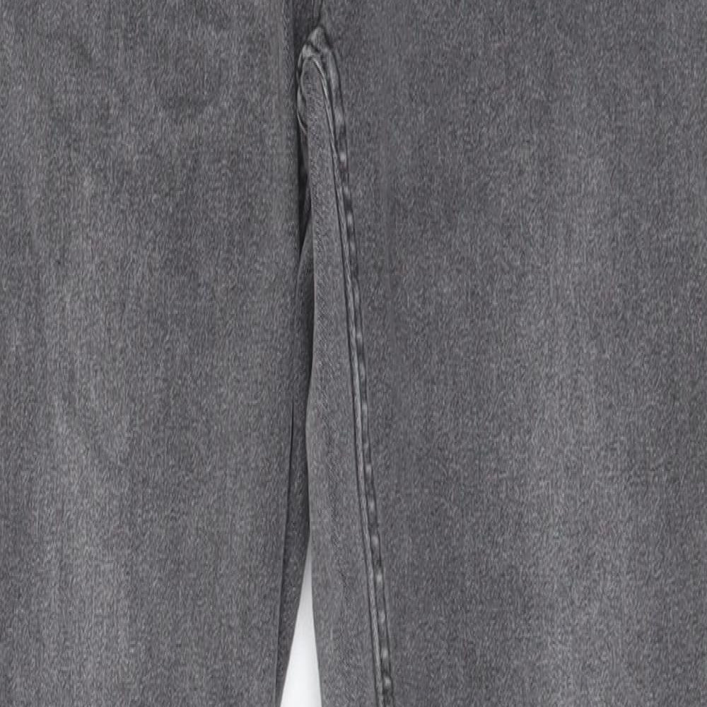 ONLY & SONS Mens Grey Cotton Straight Jeans Size 28 in L32 in Slim Button