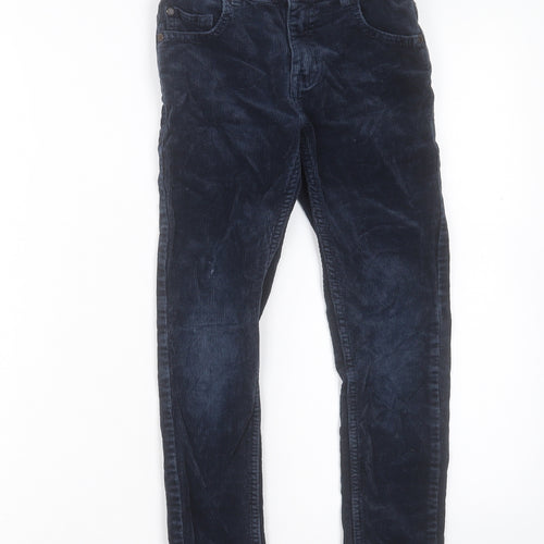 NEXT Boys Blue Cotton Capri Trousers Size 9 Months Regular Button