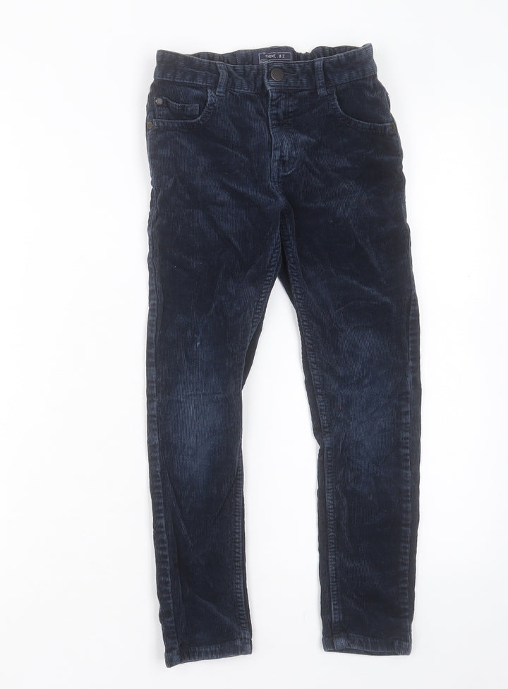 NEXT Boys Blue Cotton Capri Trousers Size 9 Months Regular Button