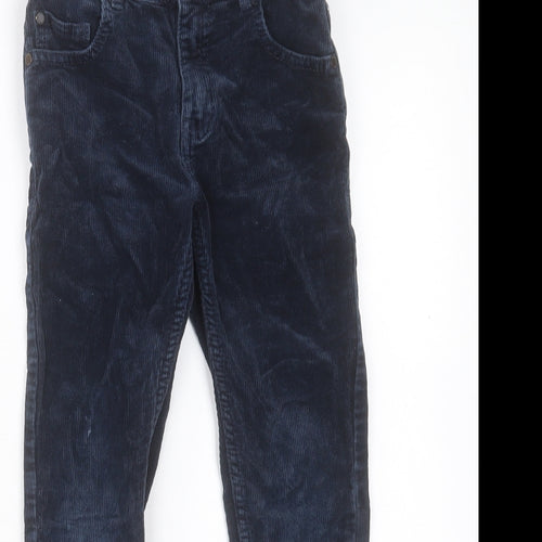 NEXT Boys Blue Cotton Capri Trousers Size 9 Months Regular Button
