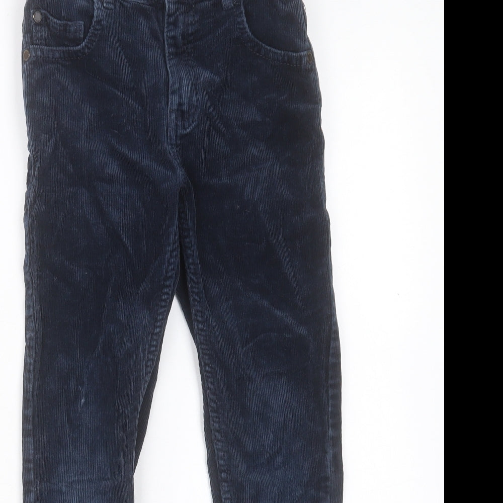 NEXT Boys Blue Cotton Capri Trousers Size 9 Months Regular Button
