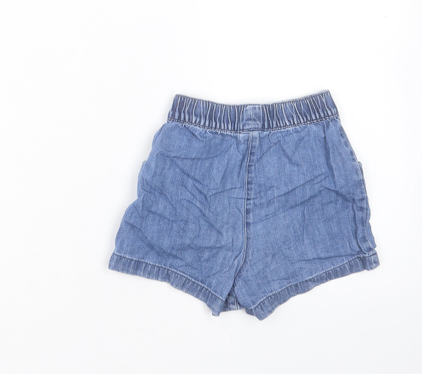 NEXT Girls Blue Cotton Boyfriend Shorts Size 2 Years Regular - 1.5 - 2 Years