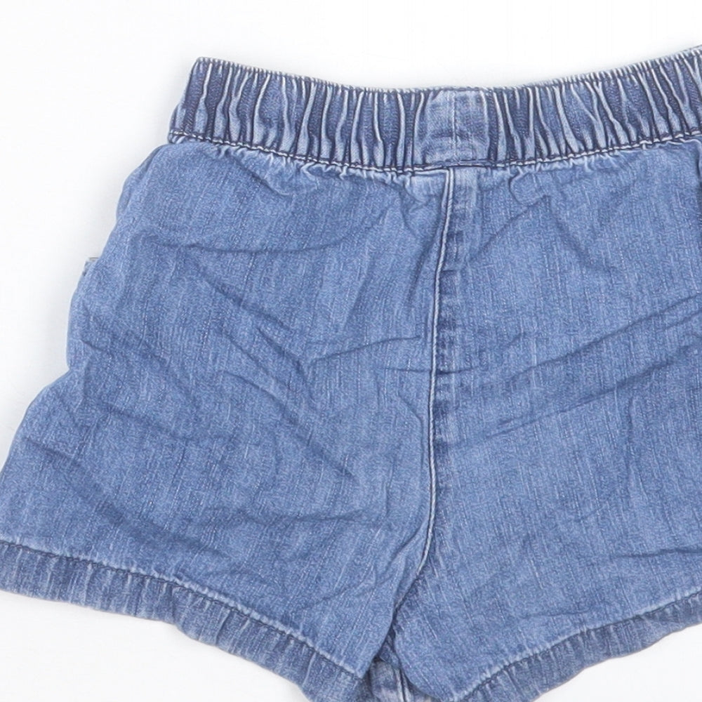 NEXT Girls Blue Cotton Boyfriend Shorts Size 2 Years Regular - 1.5 - 2 Years