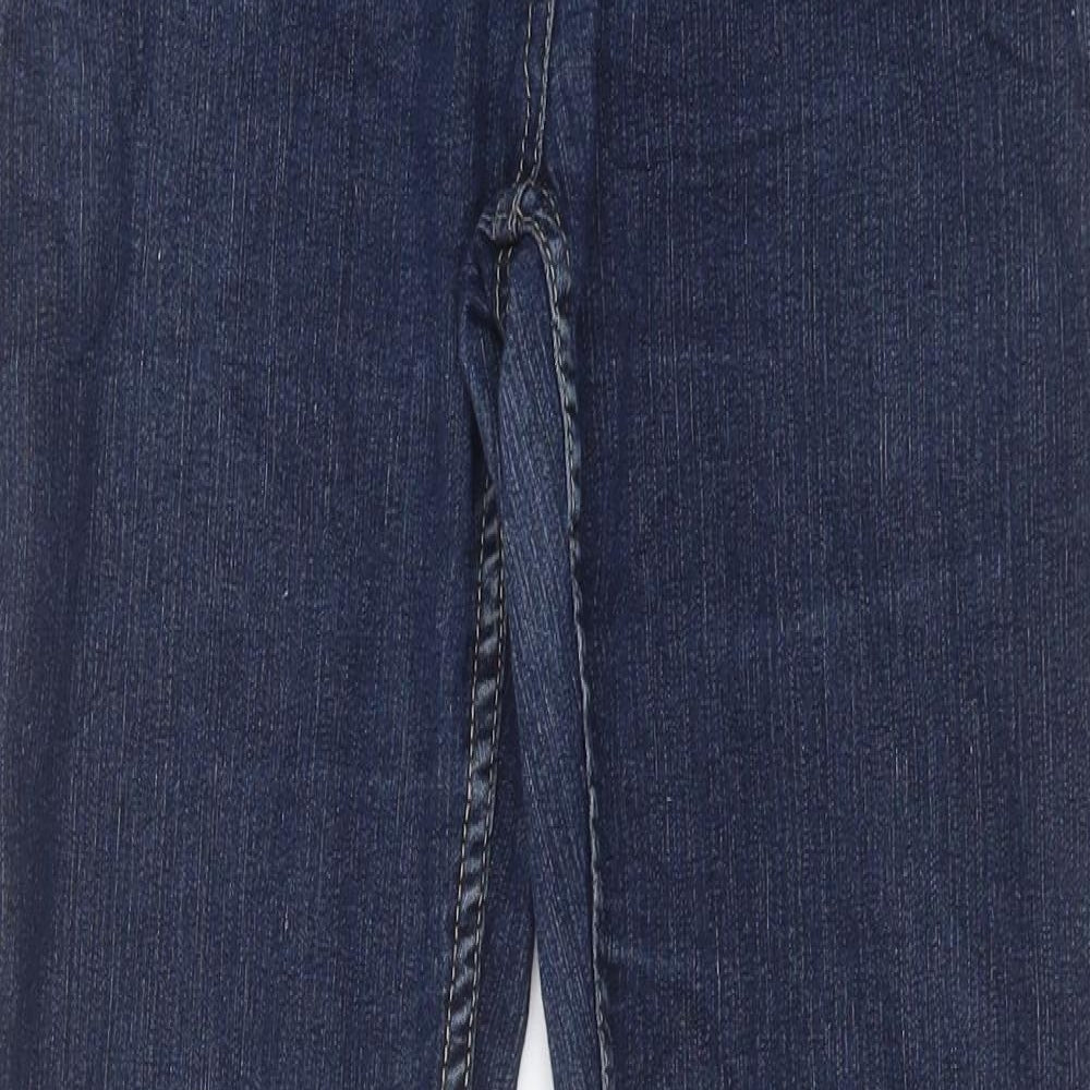 Cherokee Womens Blue Cotton Straight Jeans Size 14 L29 in Regular Button