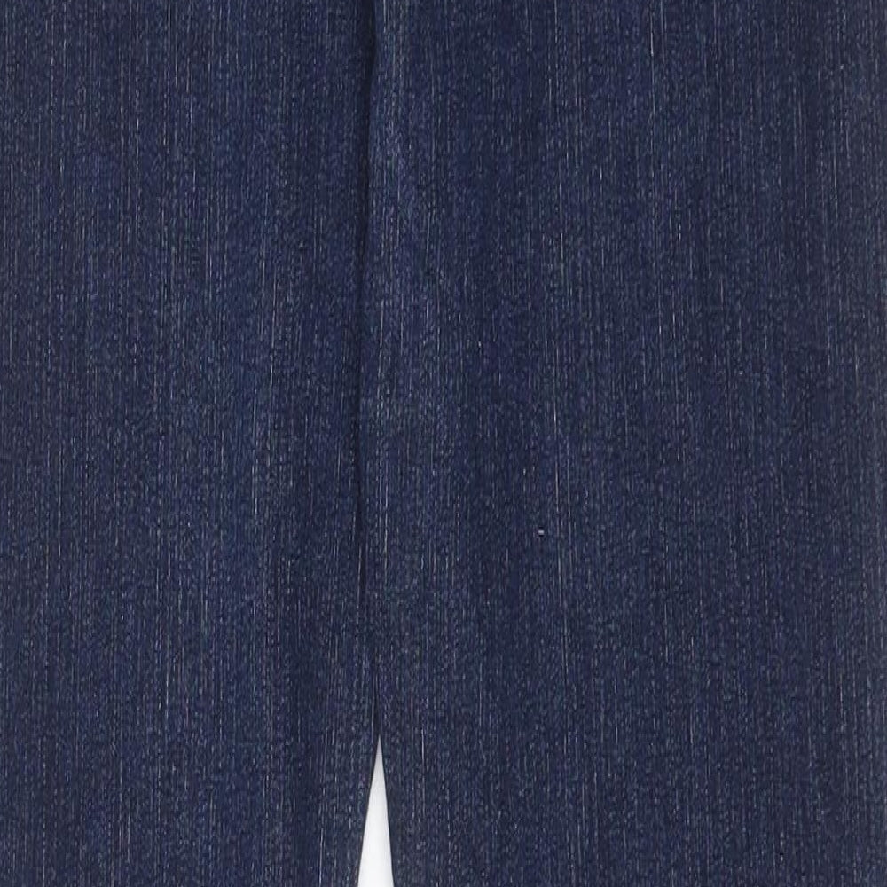 Cherokee Womens Blue Cotton Straight Jeans Size 14 L29 in Regular Button