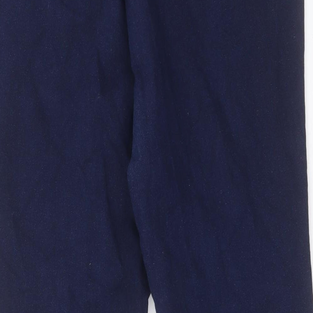 Evans Womens Blue Cotton Jegging Trousers Size 22 L28 in Regular