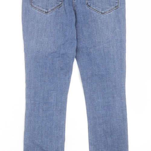 NEXT Womens Blue Cotton Skinny Jeans Size 10 L29 in Regular Button