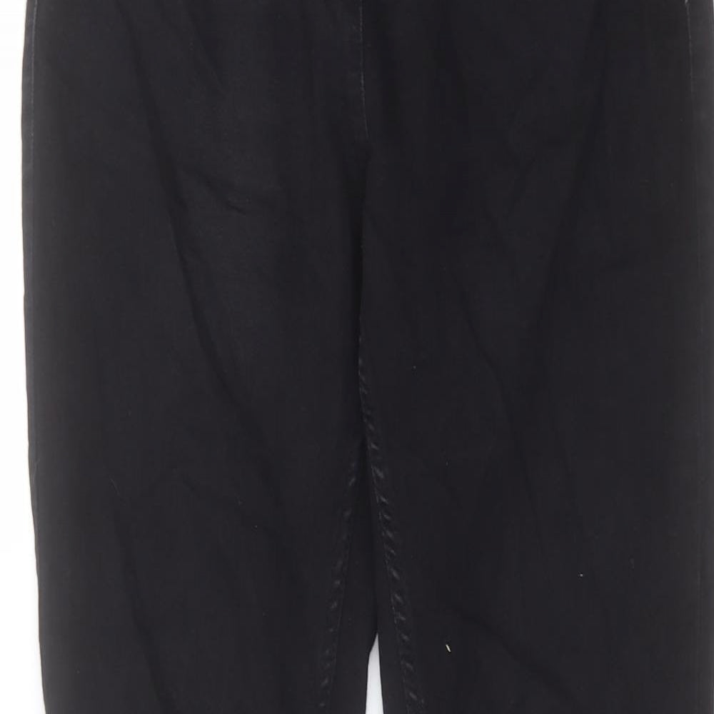 NEXT Womens Black Cotton Skinny Jeans Size 12 L31 in Regular Button