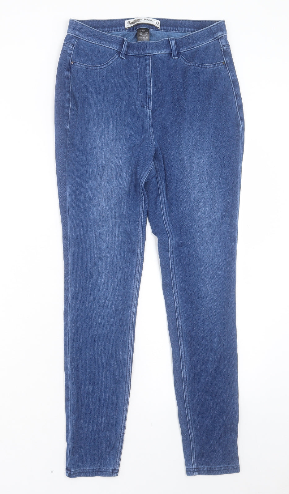 NEXT Womens Blue Cotton Skinny Jeans Size 10 L27 in Regular