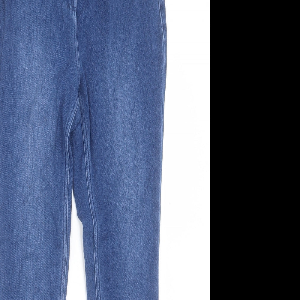 NEXT Womens Blue Cotton Skinny Jeans Size 10 L27 in Regular