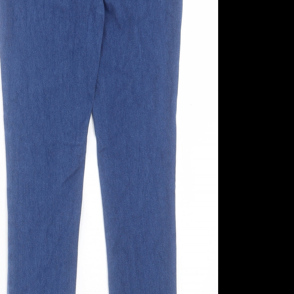 NEXT Womens Blue Cotton Skinny Jeans Size 10 L27 in Regular