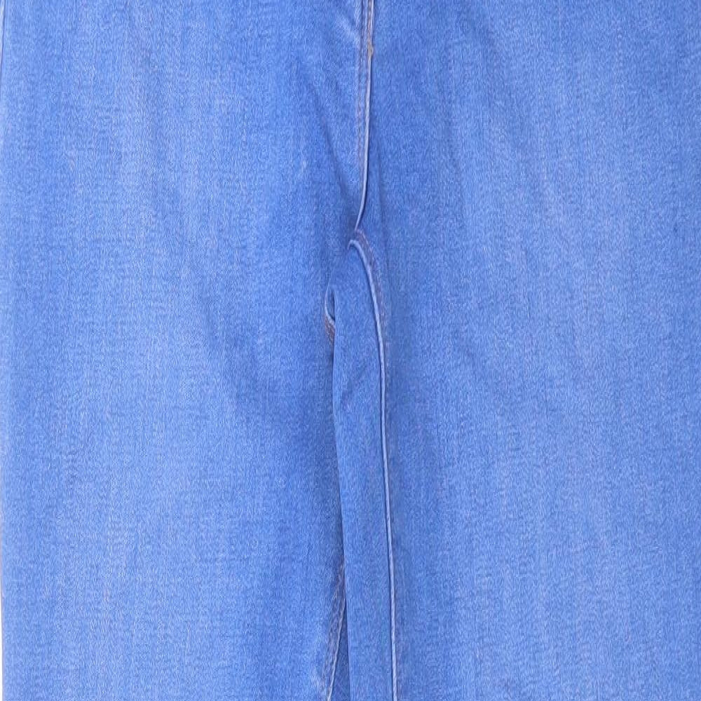 NEXT Womens Blue Cotton Skinny Jeans Size 10 L29 in Regular Button