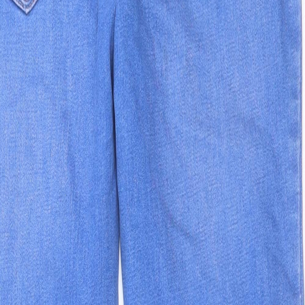 NEXT Womens Blue Cotton Skinny Jeans Size 10 L29 in Regular Button
