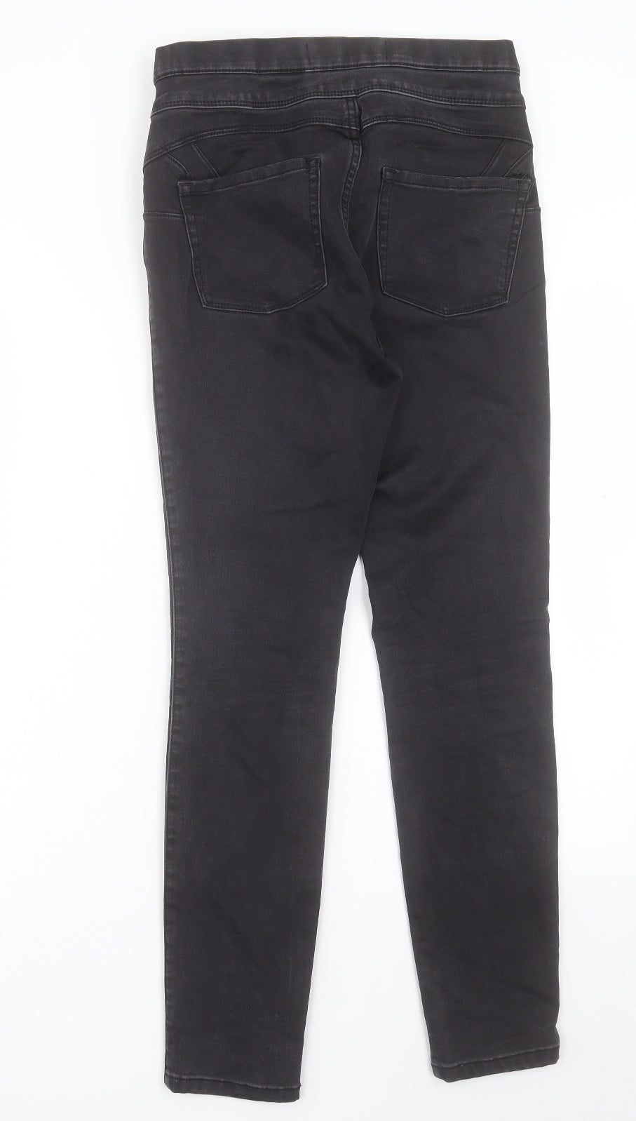 NEXT Womens Black Cotton Jegging Trousers Size 10 L29 in Regular