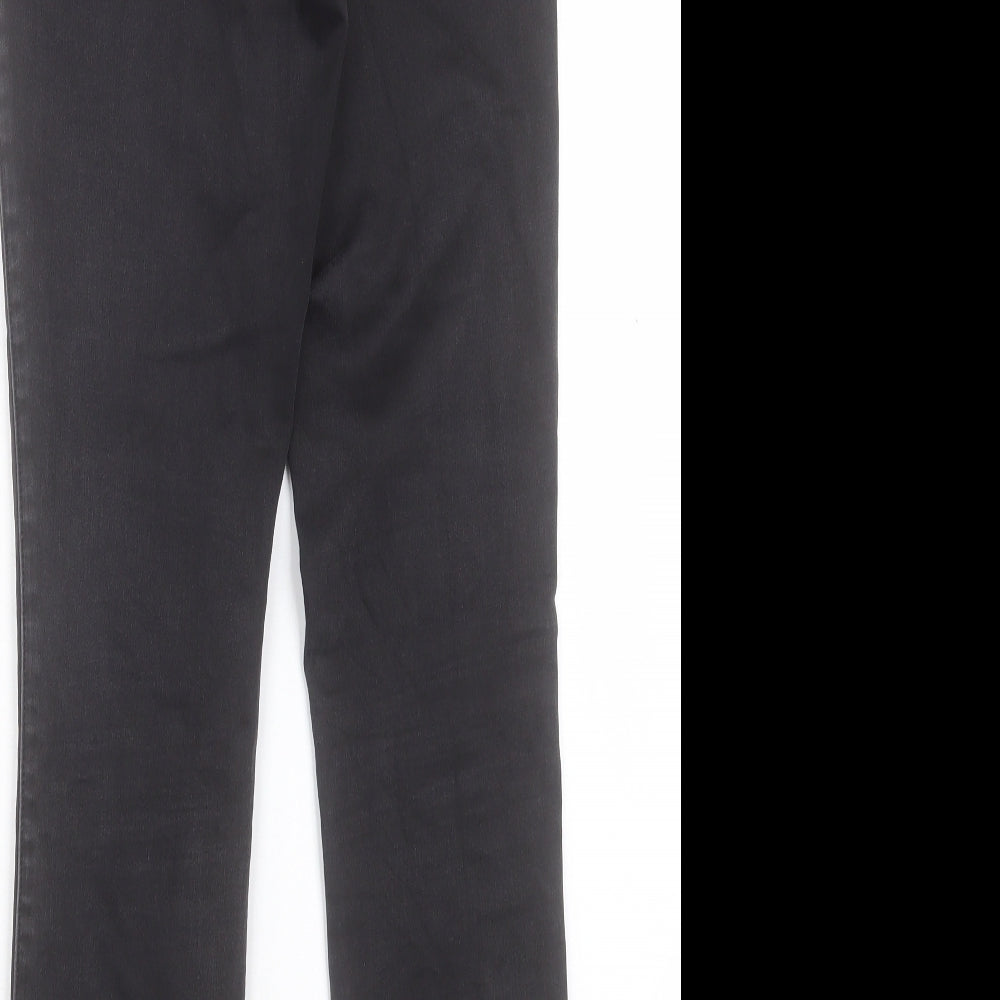 NEXT Womens Black Cotton Jegging Trousers Size 10 L29 in Regular