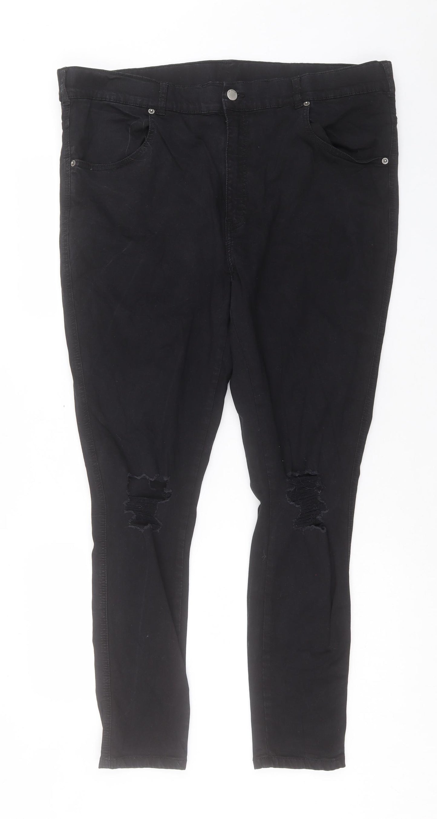 Dr. Denim Mens Black Cotton Skinny Jeans Size 42 in L30 in Regular Button
