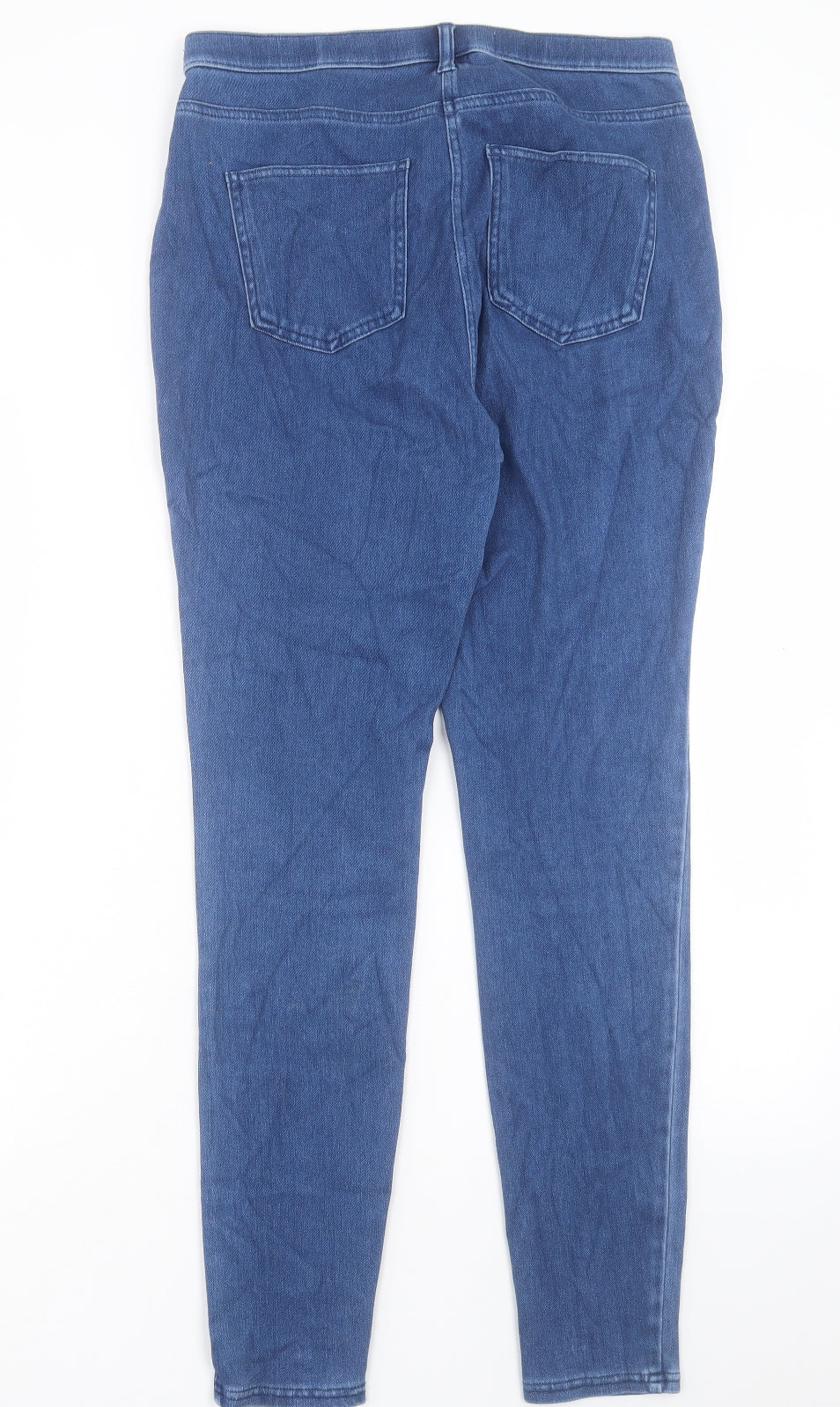 NEXT Womens Blue Cotton Jegging Trousers Size 12 L30 in Regular