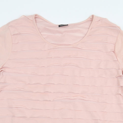 Gerry Weber Womens Pink Polyester Basic Blouse Size 20 Boat Neck