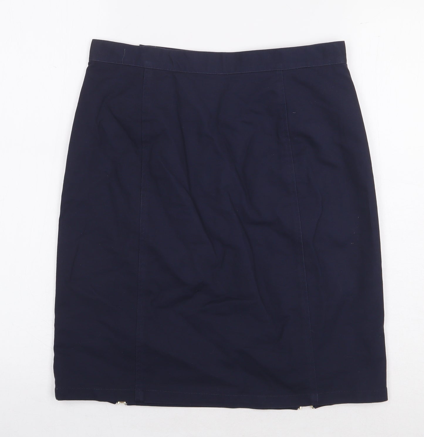 Micheal Kors Womens Blue Cotton Skort Skirt Size S Snap