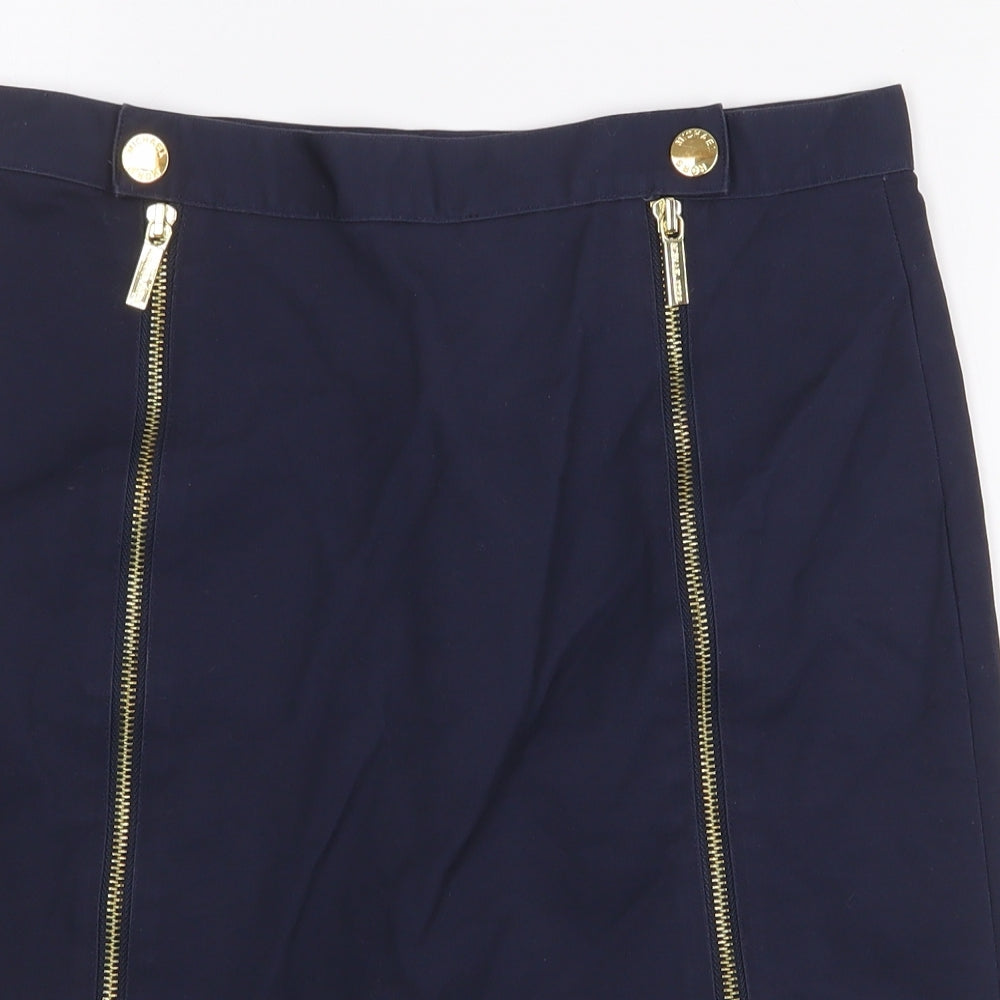 Micheal Kors Womens Blue Cotton Skort Skirt Size S Snap