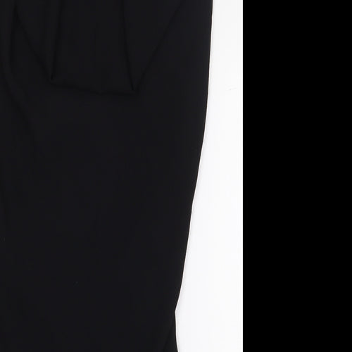 Zara Womens Black Polyester Bodysuit One-Piece Size S Snap - Back Cut Out Detail