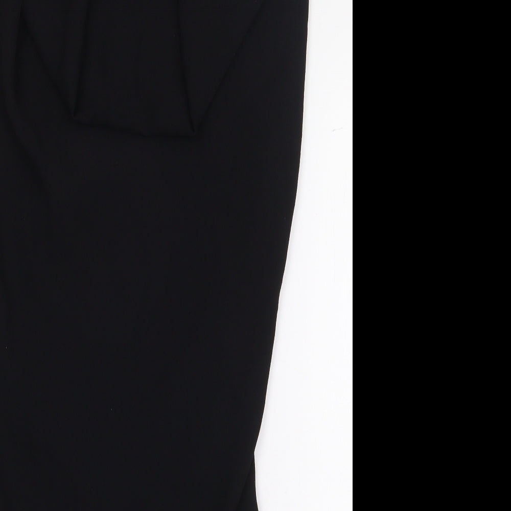 Zara Womens Black Polyester Bodysuit One-Piece Size S Snap - Back Cut Out Detail