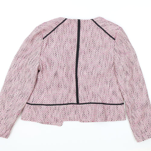 Marks and Spencer Womens Pink Herringbone Jacket Size 14