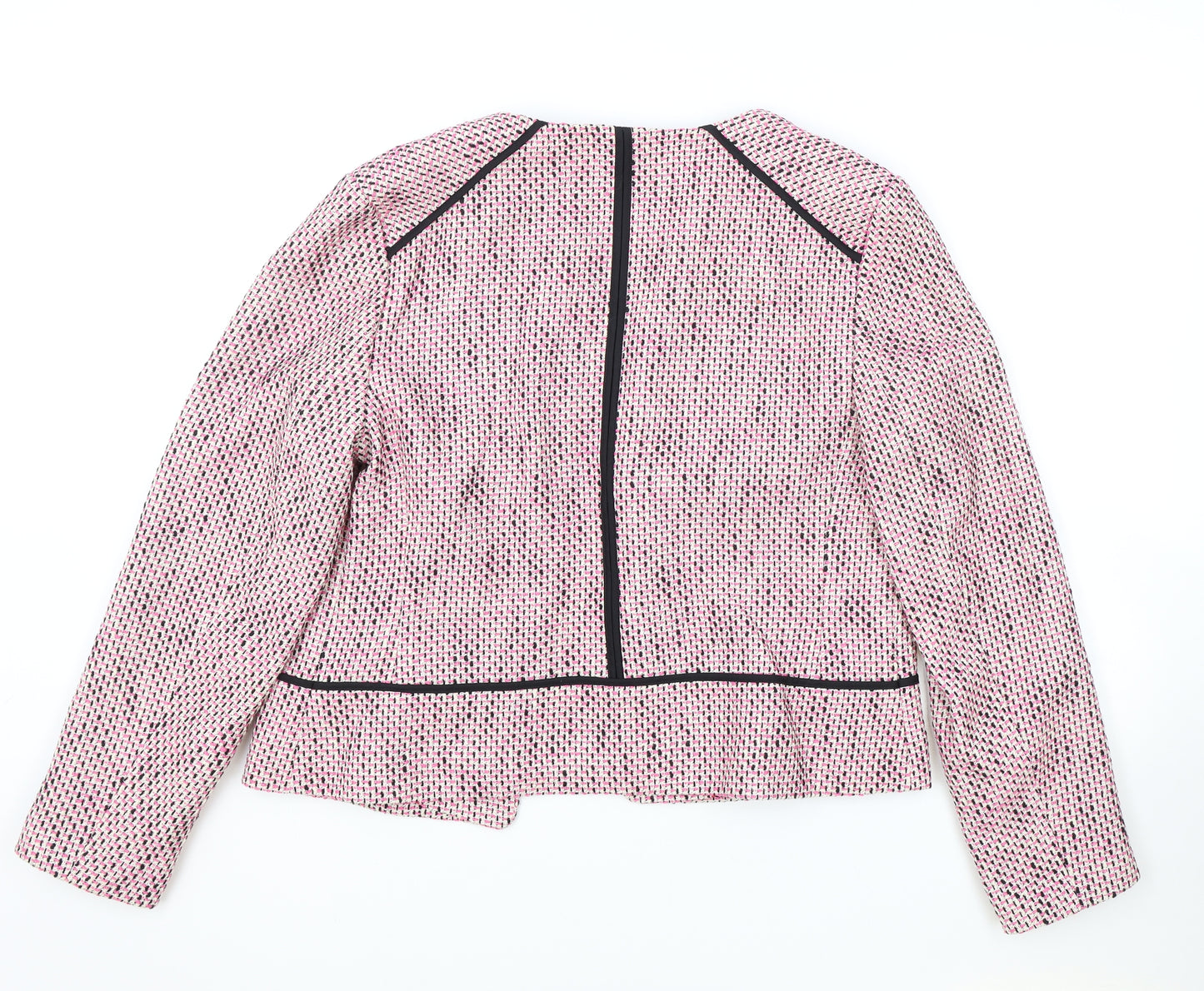 Marks and Spencer Womens Pink Herringbone Jacket Size 14