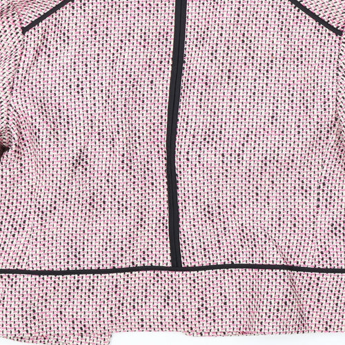 Marks and Spencer Womens Pink Herringbone Jacket Size 14