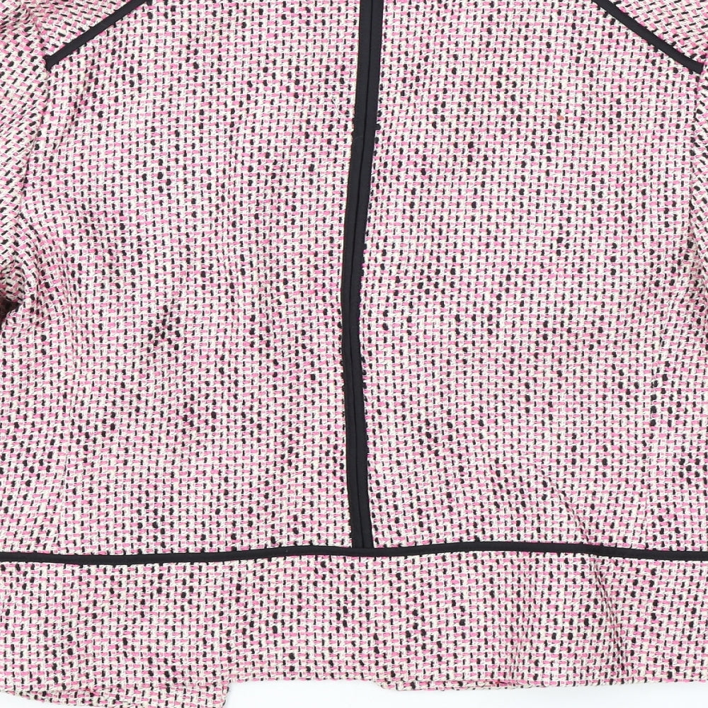Marks and Spencer Womens Pink Herringbone Jacket Size 14