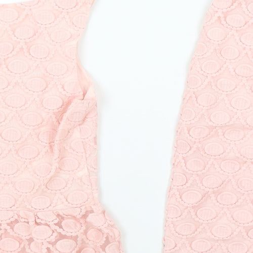 NEXT Womens Pink Geometric Cotton A-Line Set Size 12 Zip