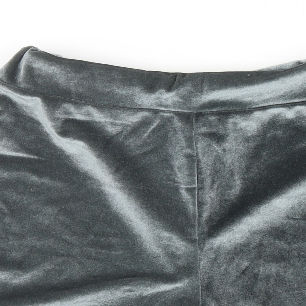 Boohoo Womens Grey Polyester Sweat Shorts Size 10 L3 in Regular Pull On