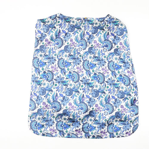 Sfera Womens Multicoloured Floral Polyester Basic Blouse Size L Boat Neck