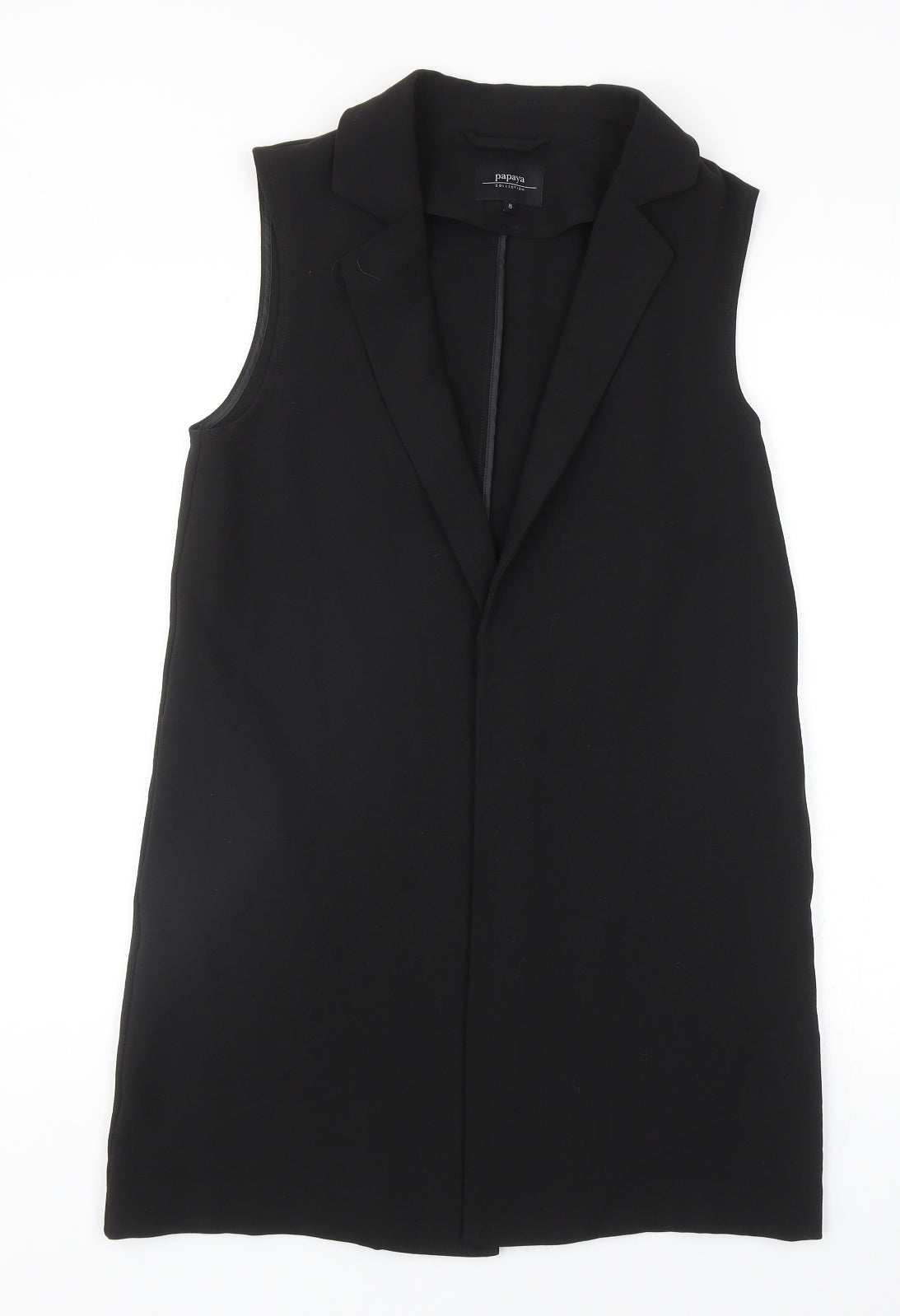 Papaya Womens Black Jacket Waistcoat Size 8