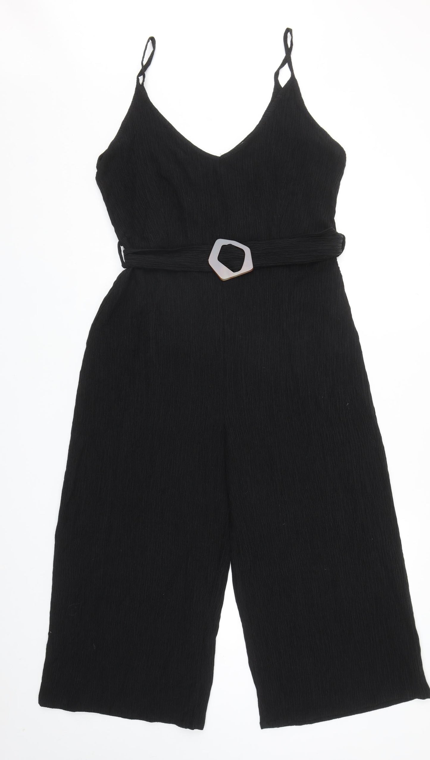 Primark Womens Black Lyocell Jumpsuit One-Piece Size 12 L21 in Pullover