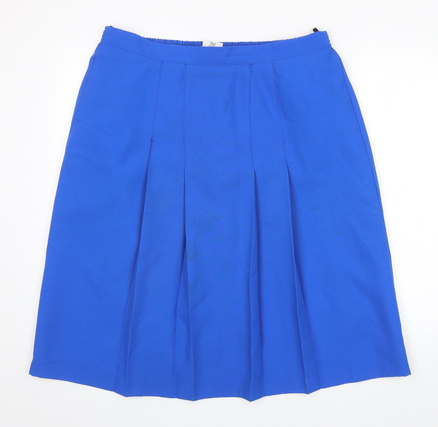 Fashion Extra Womens Blue Polyester Pleated Skirt Size 22
