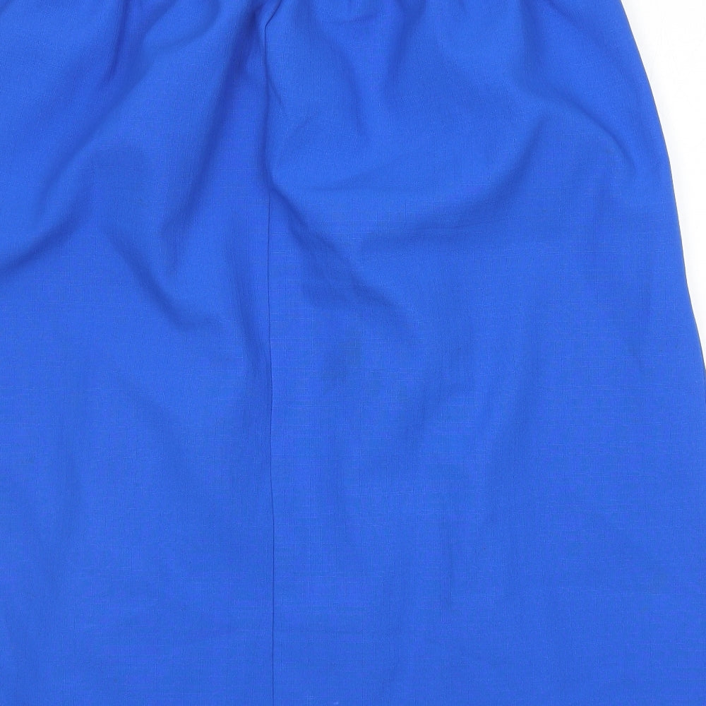 Fashion Extra Womens Blue Polyester Pleated Skirt Size 22