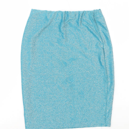 Vestidos Womens Blue Cotton Straight & Pencil Skirt Size L