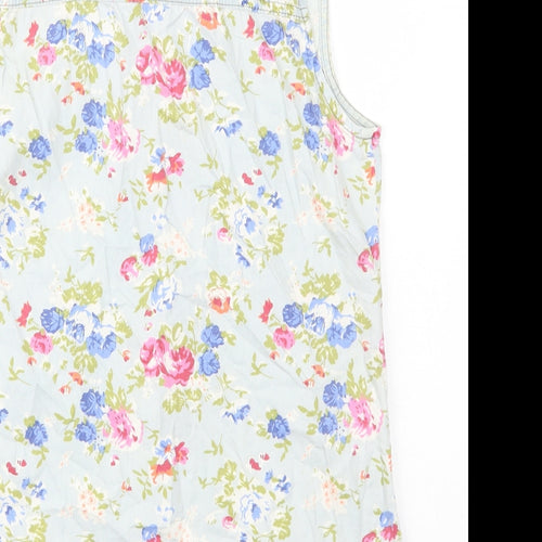 Preworn Womens Multicoloured Floral Cotton Basic Button-Up Size S Collared
