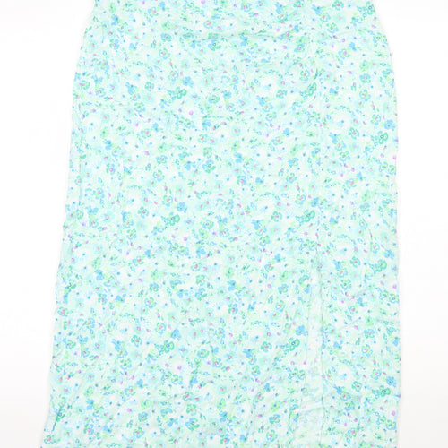 Primark Womens Multicoloured Geometric Viscose A-Line Skirt Size 16 Zip