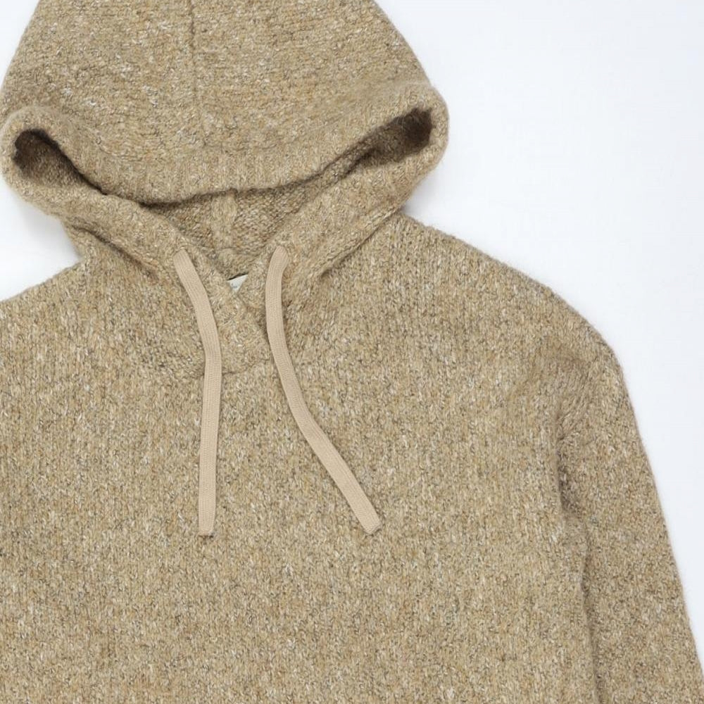 Yes Lola Womens Brown Polyester Pullover Hoodie Size M Pullover