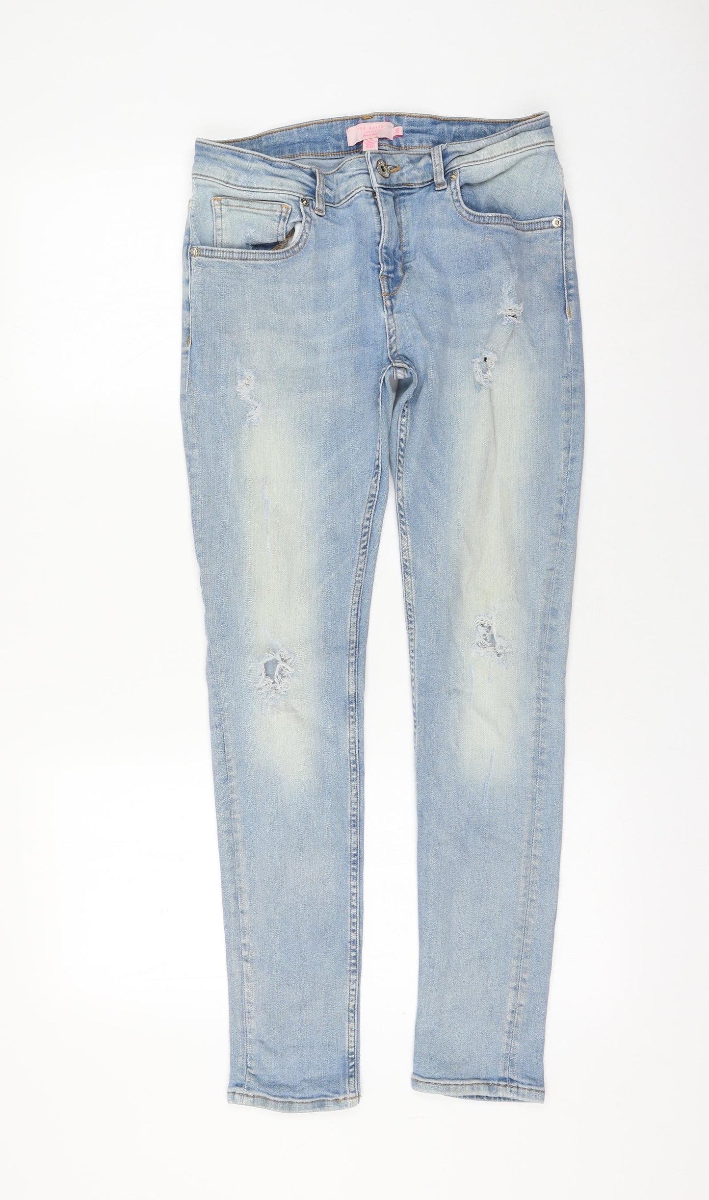 Ted Baker Womens Blue Cotton Skinny Jeans Size 28 in L28 in Regular Zip