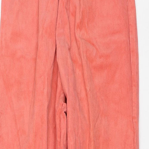 Preworn Womens Pink Cotton Trousers Size 14 L30 in Regular