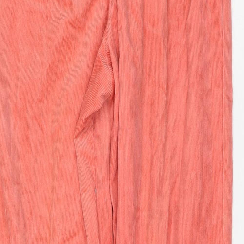 Preworn Womens Pink Cotton Trousers Size 14 L30 in Regular