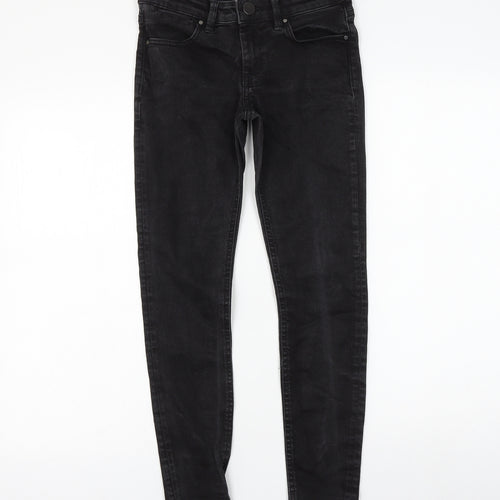 ASOS Womens Black Cotton Skinny Jeans Size 25 in L30 in Regular Zip