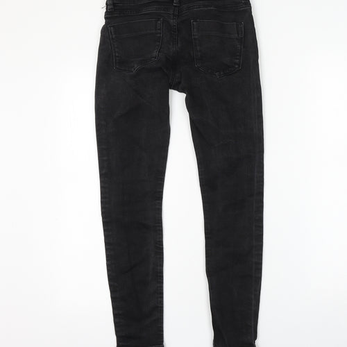 ASOS Womens Black Cotton Skinny Jeans Size 25 in L30 in Regular Zip