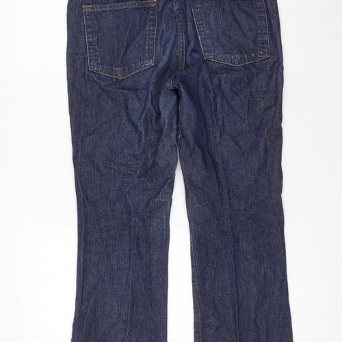 Calvin Klein Womens Blue Cotton Bootcut Jeans Size 30 in L27 in Regular Zip