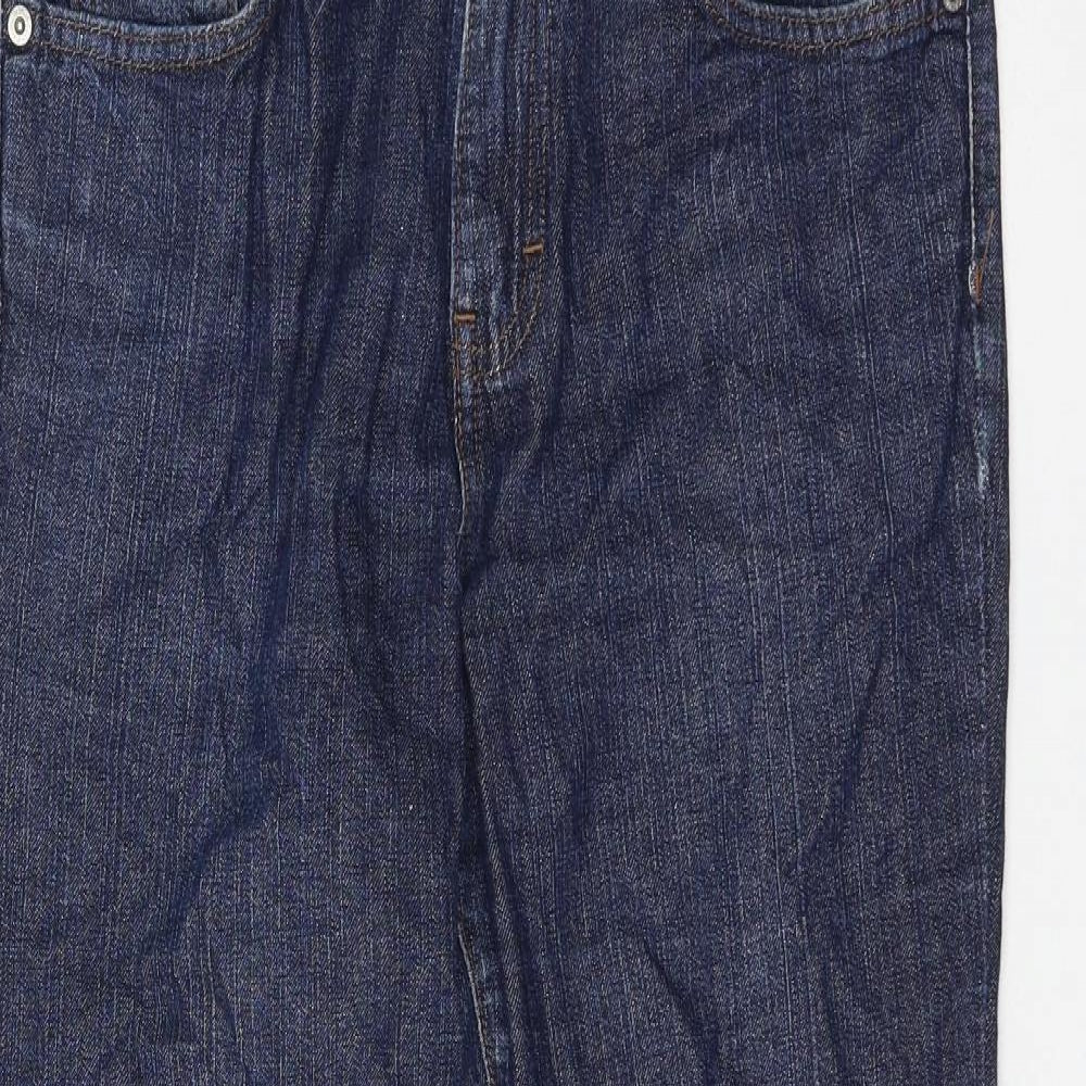 Calvin Klein Womens Blue Cotton Bootcut Jeans Size 30 in L27 in Regular Zip