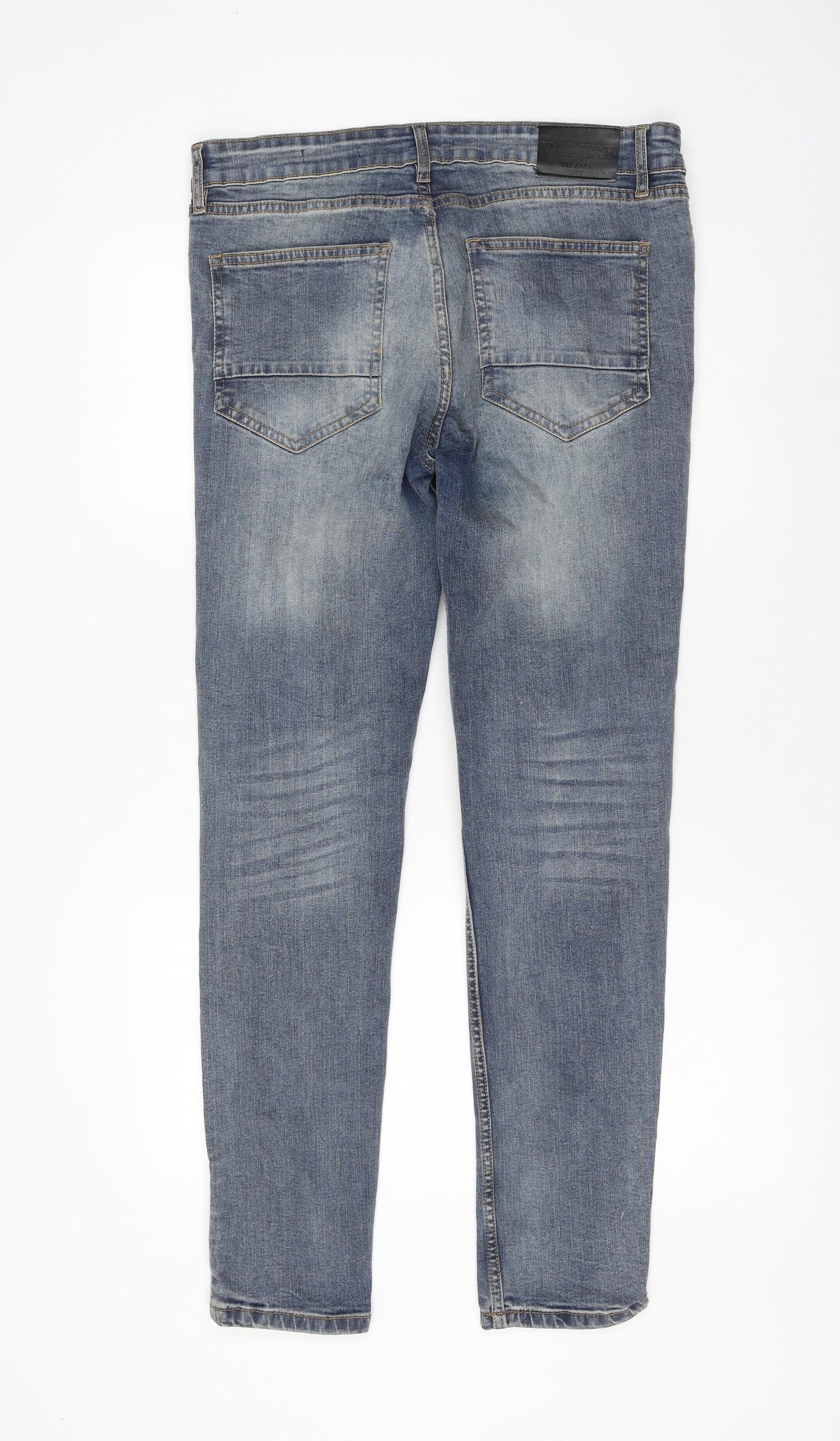 Valere Mens Blue Cotton Skinny Jeans Size 34 in L30 in Regular Zip